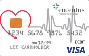 Heart EKG Debit Card Design